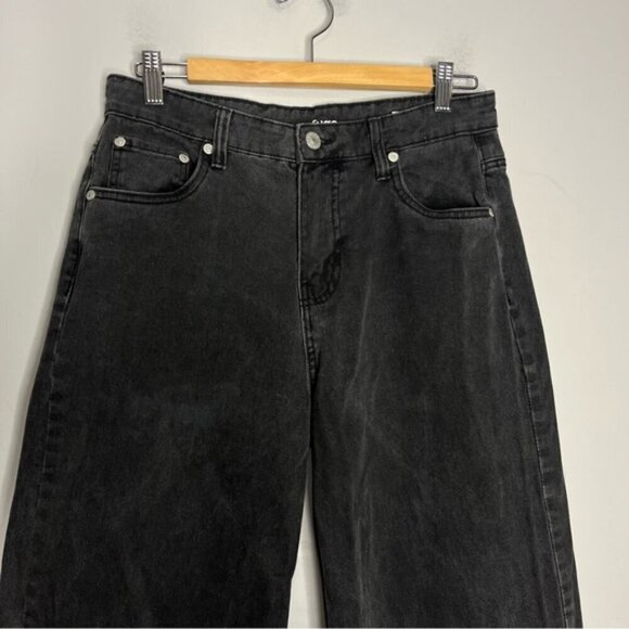 Refuge Denim High Waist Loose Fit Baggy Black Retro Jeans, size 5 - Picture 3 of 12